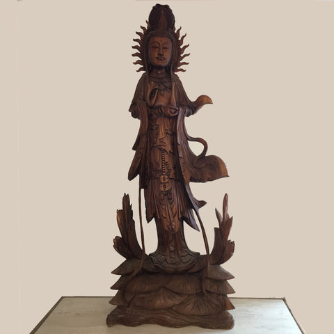 Quan Yin - Balinese Wood Carving Statue